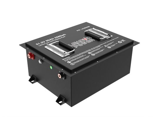 51.2V 50Ah Golf Carts LiFePO4 Bateria 100A BMS 2560Wh Energii Z Bluetooth / LCD
