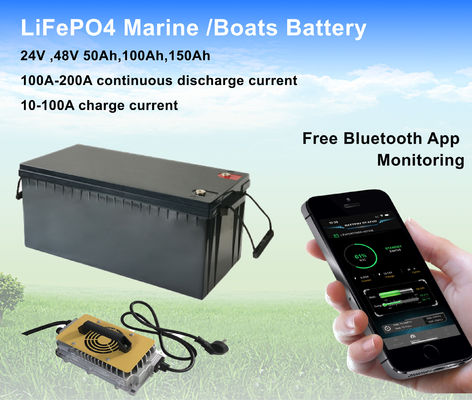 Smart E Propulsion Bateria litowa zewnętrzna RS485 CAN 24V 200Ah Baterie łodzi LiFePO4 25.6V 200Ah