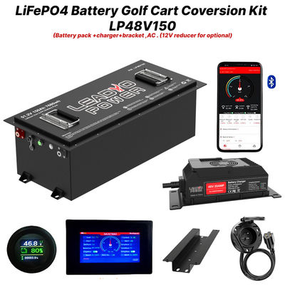 48V 150Ah 51.2V LiFePO4 Lithium Golf Cart Battery Conversion Kit 250Amp ciągły wyjście 520A/20S