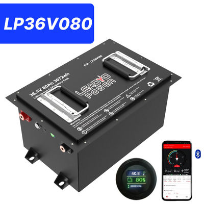 36V 80Ah 150Amp (36.8V) Bluetooth LiFePO4 Lithium Golf Cart Bateria w/h LCD Display & Bluetooth