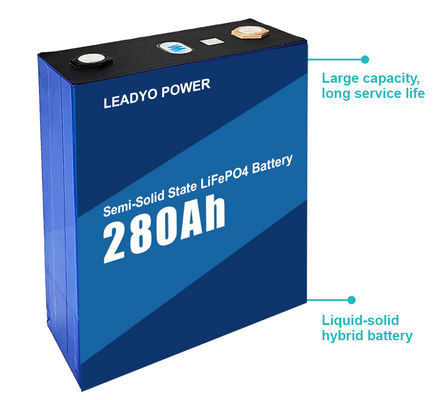 LiFePO4 W stanie półstałym 3.2V 280Ah Litowe akumulatory primatyczne
