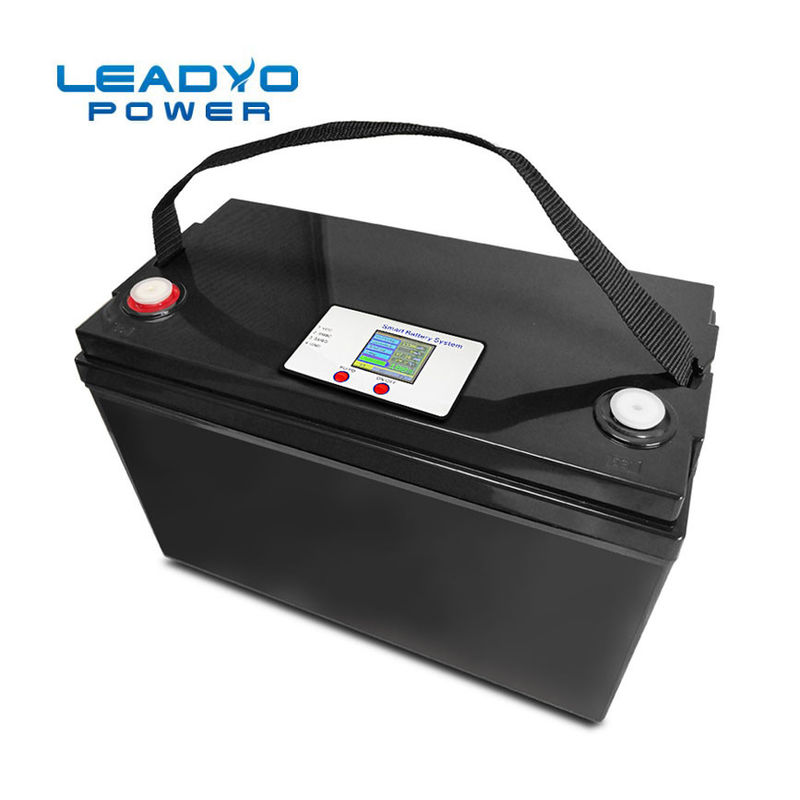 LEADYO 12V 100ah Lithium Iron Phosphate Battery Lifepo4 Smart LCD Display