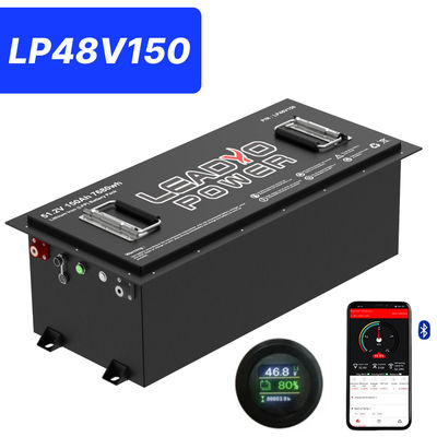 Dobra cena 48V 150Ah 250Amp 51.2V Bluetooth LiFePO4 Lithium Golf Cart Bateria z okrągłym LCD, 5 lat gwarancji w Internecie