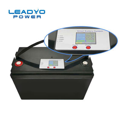 LEADYO 12V 100ah Bateria litowo-fosforanowa Lifepo4 Inteligentny wyświetlacz LCD